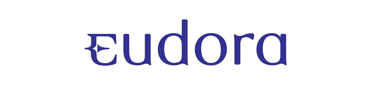 Logomarca da Eudora em fundo branco